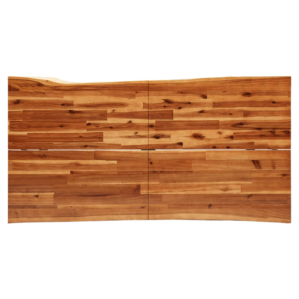 3 Piece vidaXL Dining Set with Live Edge Solid Wood Acacia by vidaXL