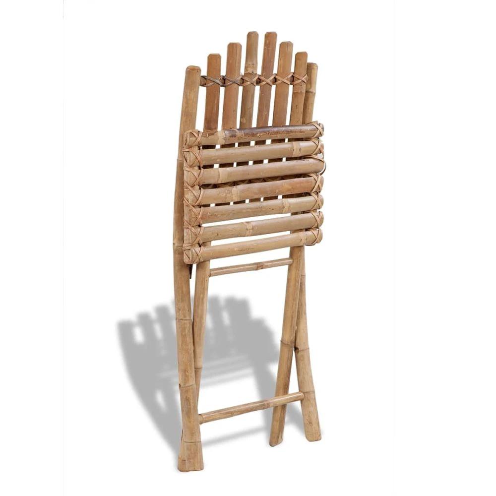 5 Piece vidaXL Folding Outdoor Dining Set Bamboo by vidaXL