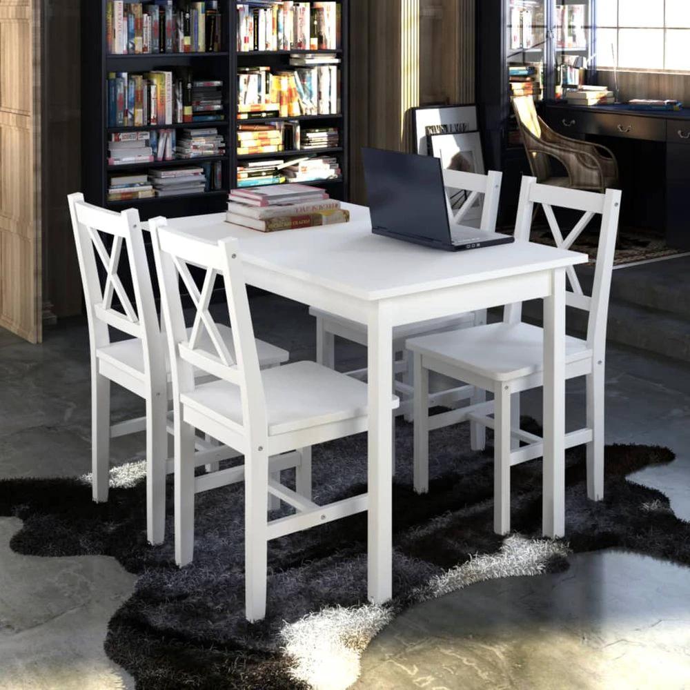 vidaXL 5 Piece vidaXL Dining Set White - Uncategorized Dining Set