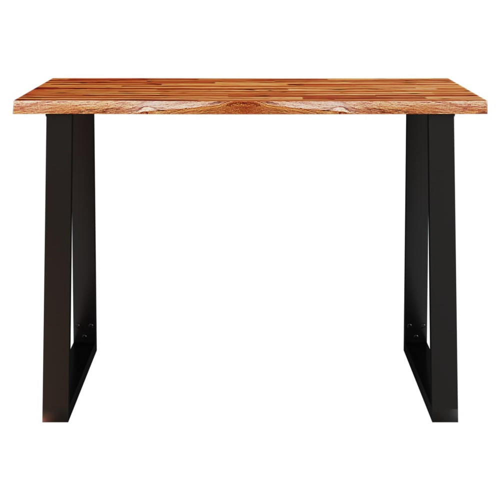 vidaXL Dining Table with Live Edge 110x70x75 cm vidaXL Solid Wood Acacia - Uncategorized Dining Table