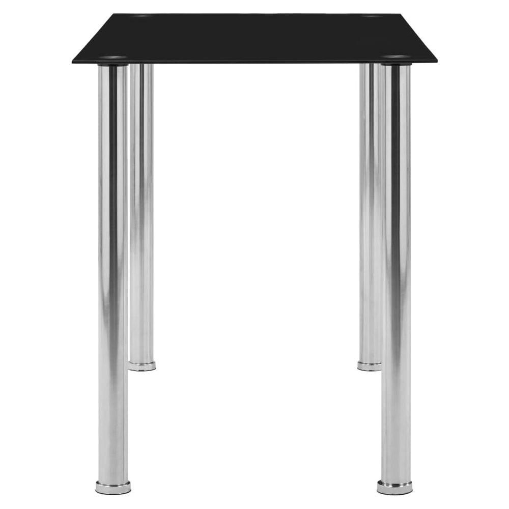 Dining Table Black 120x60x75 cm vidaXL Tempered Glass by vidaXL