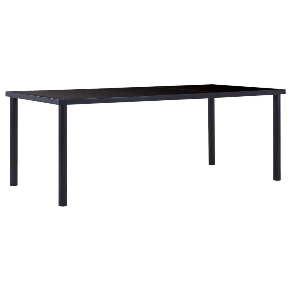 vidaXL Dining Table Black 120x60x75 cm vidaXL Tempered Glass - Uncategorized Dining Table