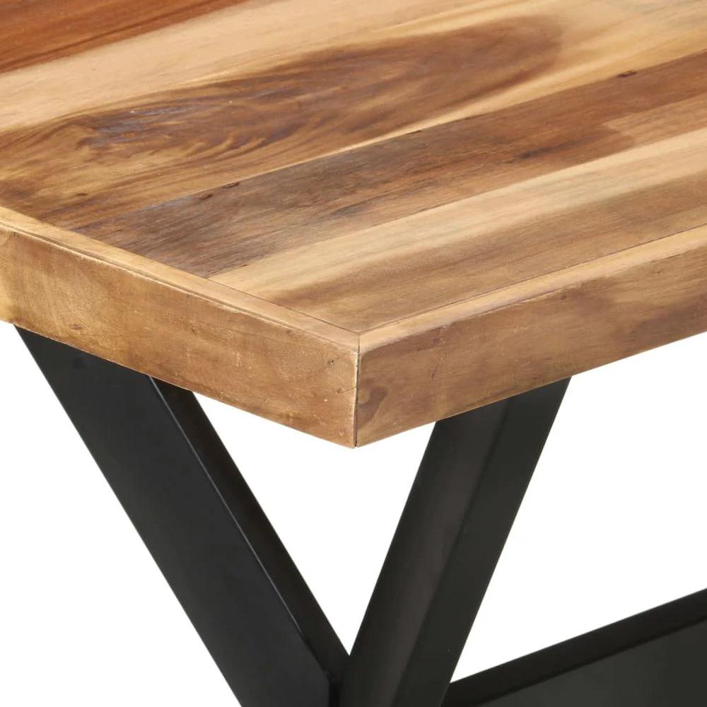 Dining Table vidaXL 120x60x75 cm Solid Wood with Honey Finish by vidaXL