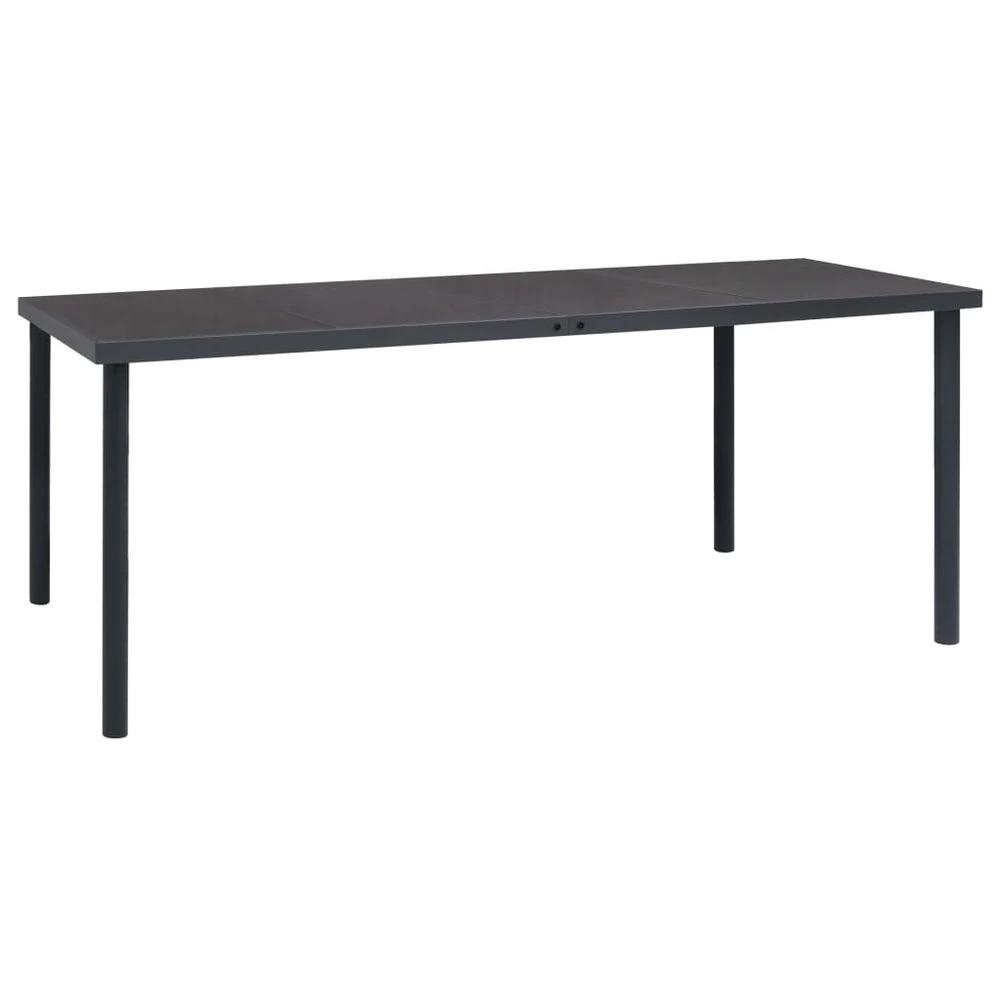 vidaXL Outdoor Dining Table vidaXL Anthracite 150x90x74 cm Steel - Uncategorized Dining Table