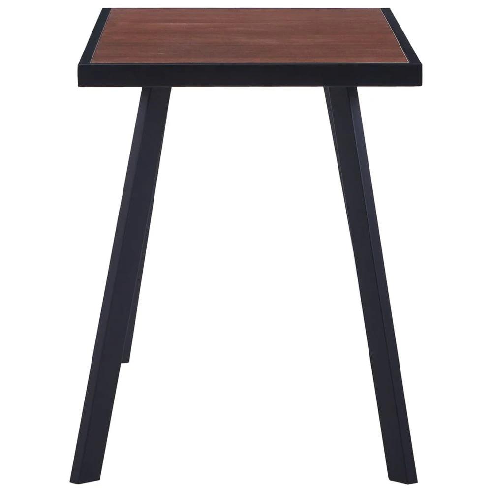vidaXL Dining Table Dark Wood and Black vidaXL 120x60x75 cm MDF - Uncategorized Dining Table