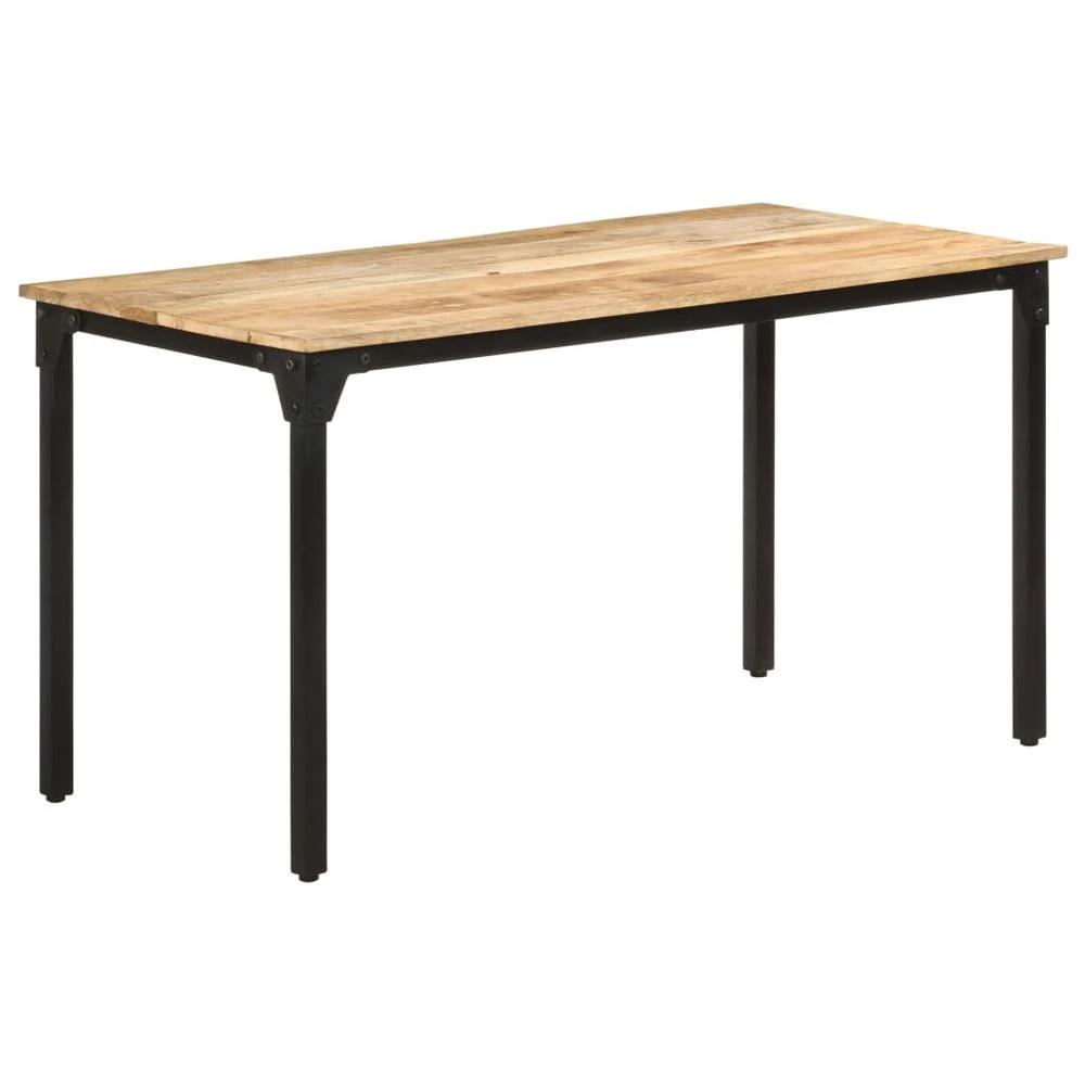 Dining Table 140x70x76 cm vidaXL Rough Mango Wood by vidaXL