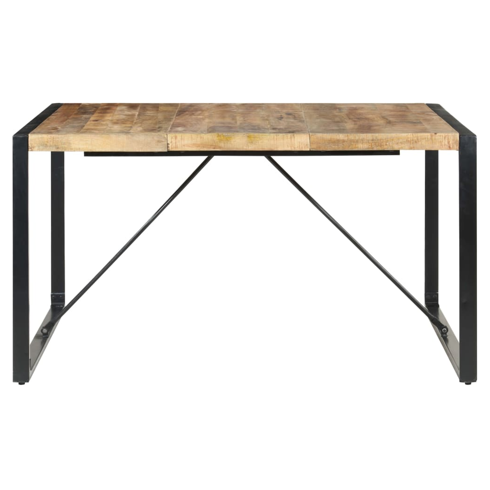 vidaXL Dining Table 140x140x75 cm vidaXL Rough Mango Wood - Uncategorized Dining Table