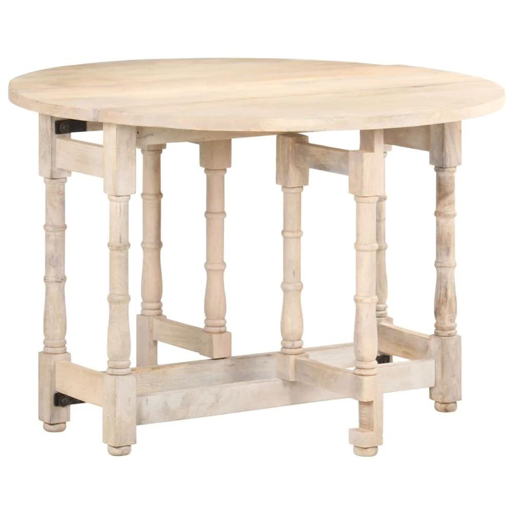 vidaXL Dining Table Round 110x76 cm vidaXL Solid Mango Wood - Uncategorized Dining Table