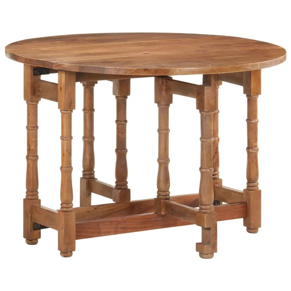 vidaXL Dining Table Round 110x76 cm vidaXL Solid Mango Wood - Uncategorized Dining Table
