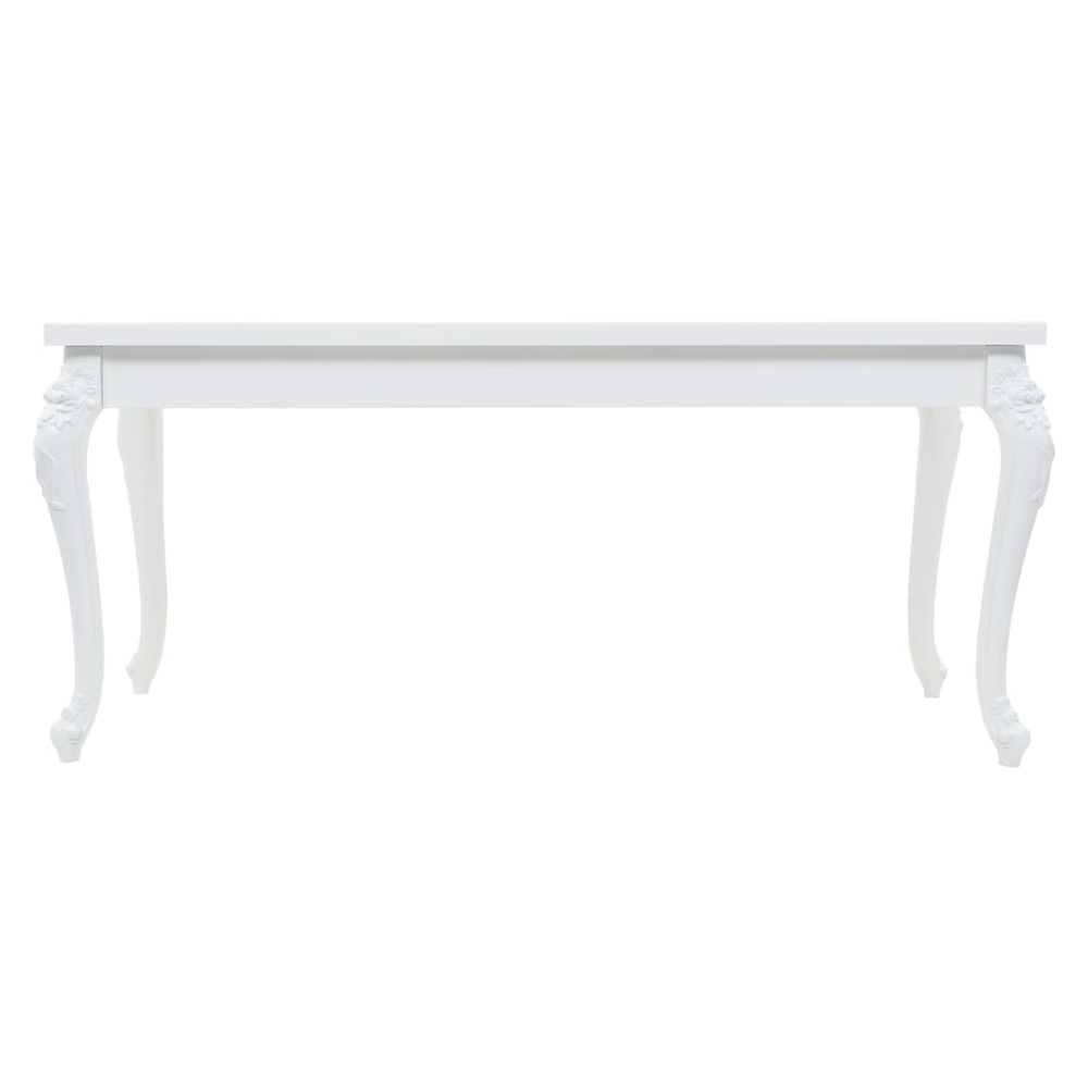vidaXL Dining Table 179x89x81 cm vidaXL High Gloss White - Uncategorized Dining Table