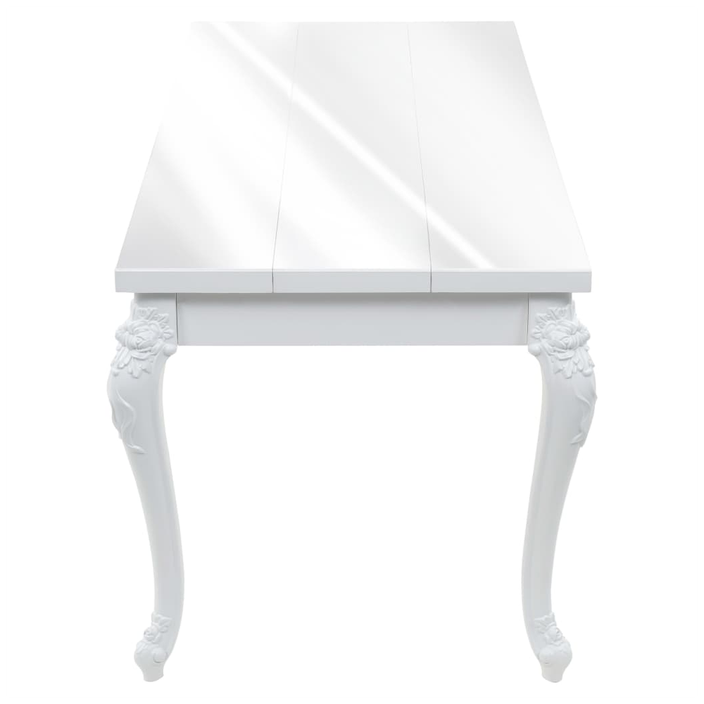 vidaXL Dining Table 179x89x81 cm vidaXL High Gloss White - Uncategorized Dining Table