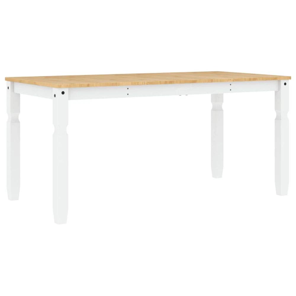 vidaXL Dining Table Corona White 160x80x75 cm vidaXL Solid Wood Pine - Uncategorized Dining Table