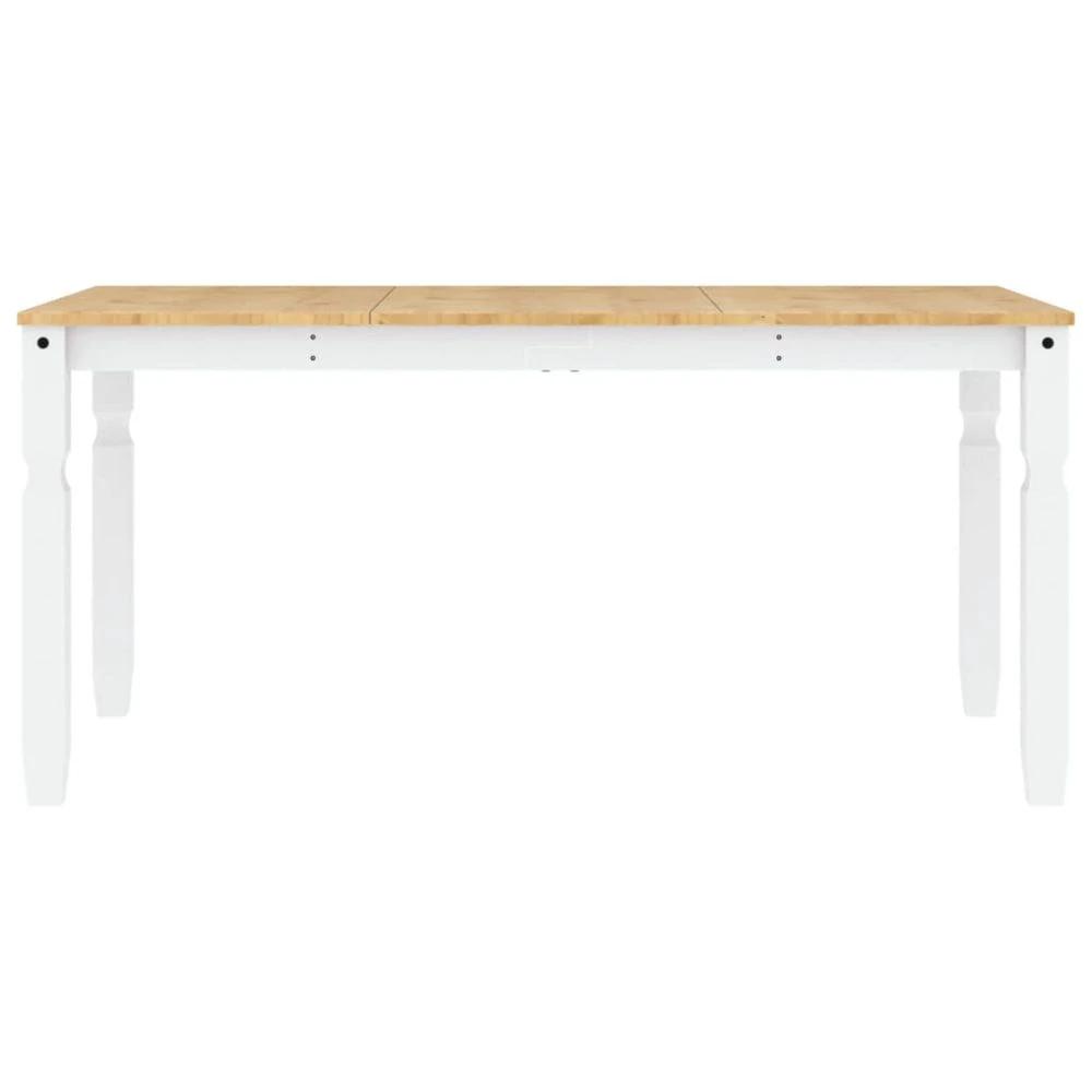 vidaXL Dining Table Corona White 160x80x75 cm vidaXL Solid Wood Pine - Uncategorized Dining Table