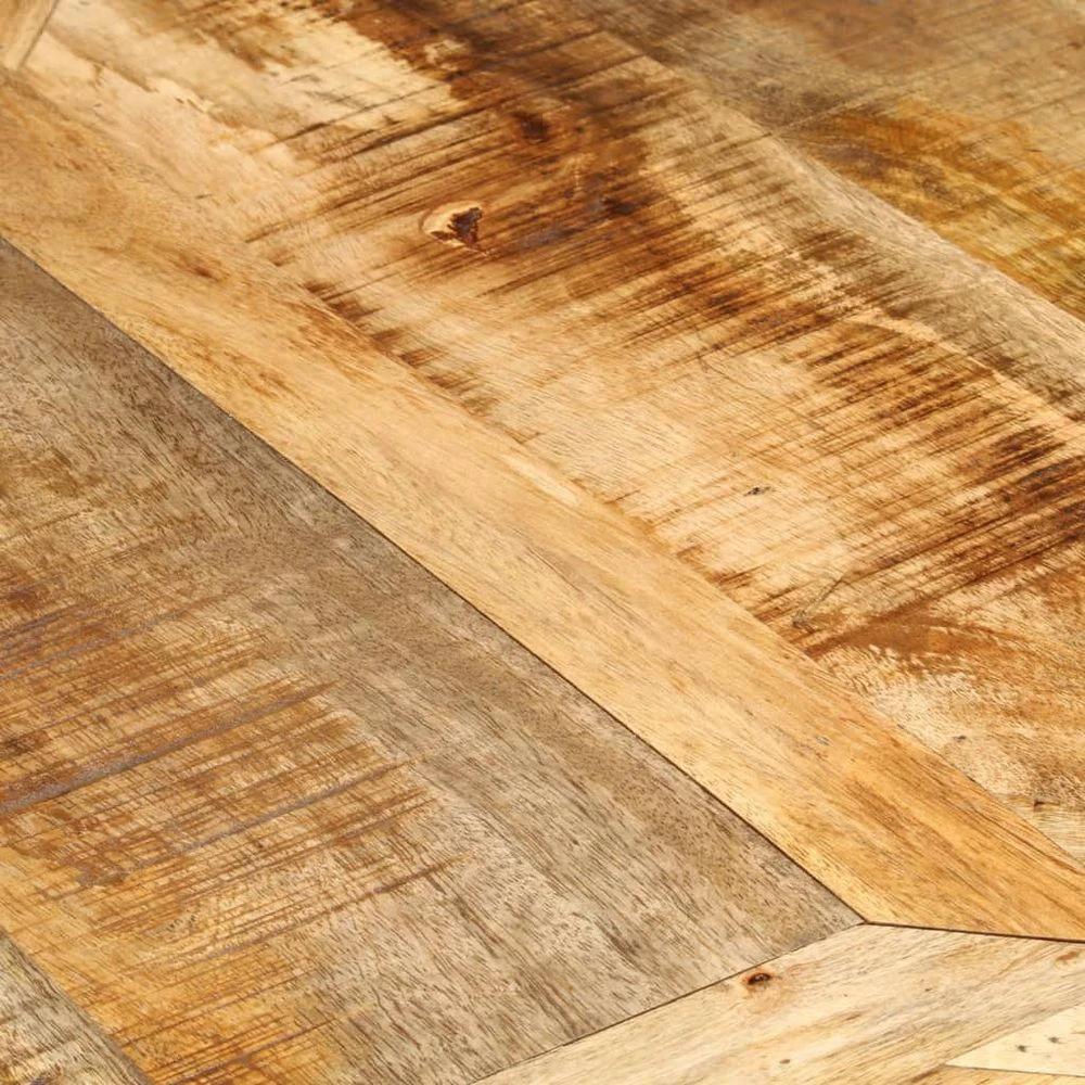 Dining Table Ø150x76 cm vidaXL Solid Rough Wood Mango by vidaXL