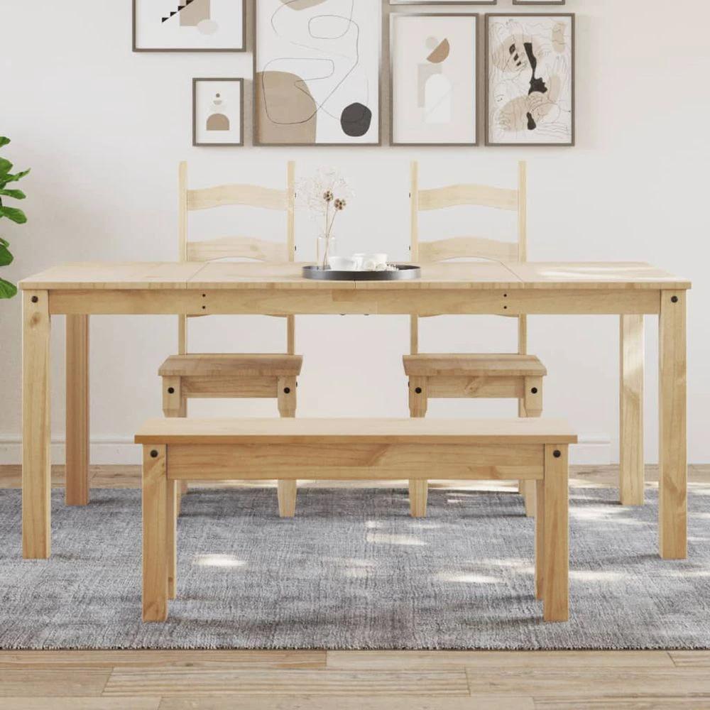 vidaXL Dining Table Panama 180x90x75 cm vidaXL Solid Wood Pine - Uncategorized Dining Table