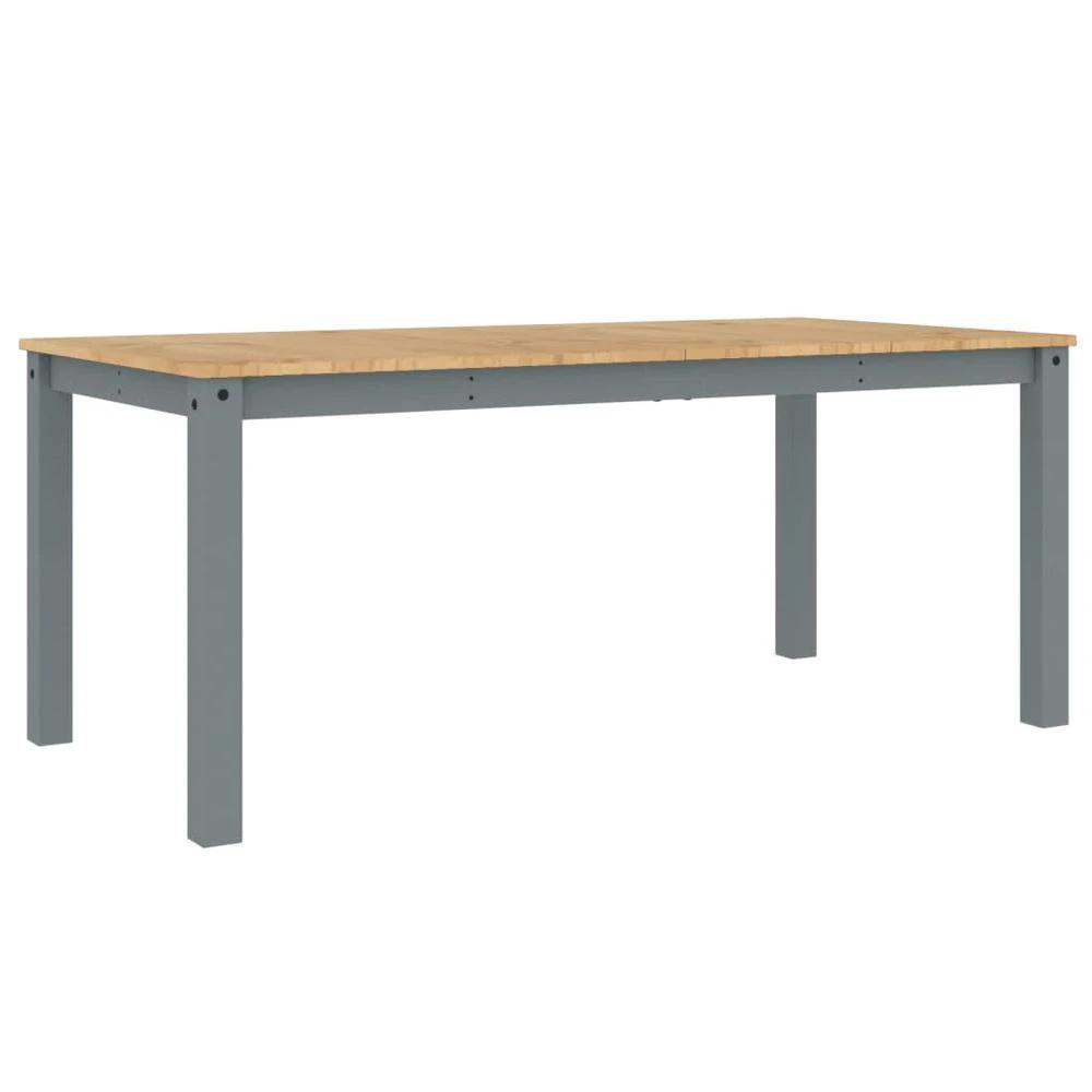 vidaXL Dining Table Panama Grey 180x90x75 cm vidaXL Solid Wood Pine - Uncategorized Dining Table