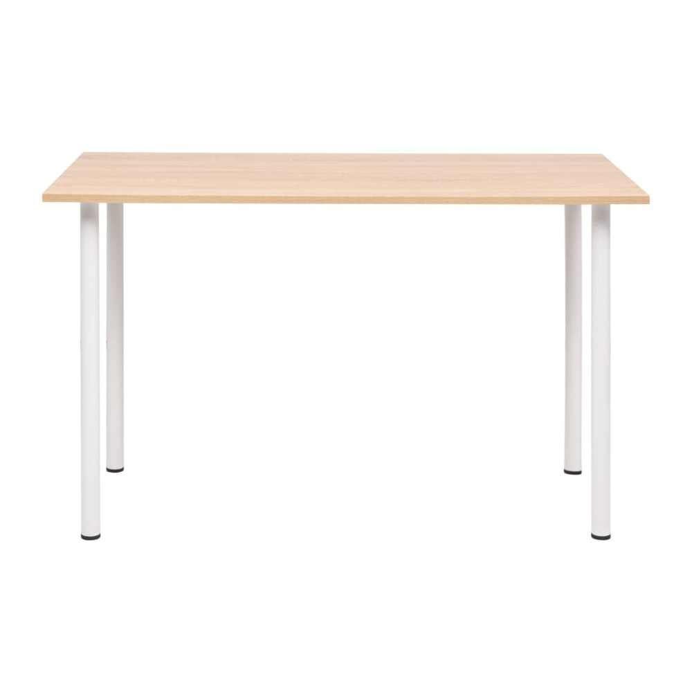 vidaXL Dining Table vidaXL 120x60x73 cm Oak and White - Uncategorized Dining Table
