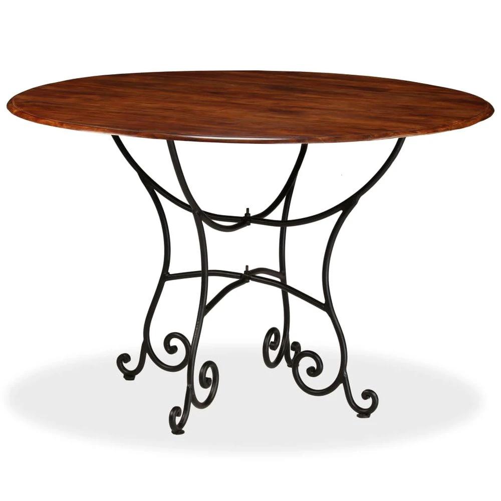 Dining Table vidaXL Solid Acacia Wood with Honey Finish 120x76 cm by vidaXL