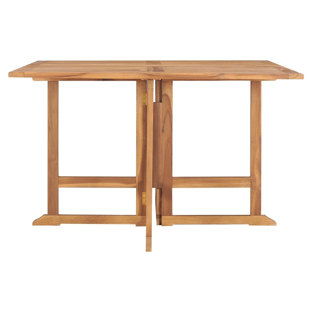 vidaXL Folding Garden Dining Table vidaXL 110x110x75 cm Solid Wood Teak - Uncategorized Dining Table