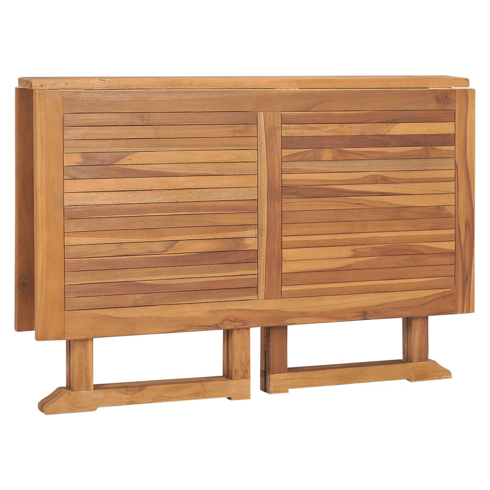 vidaXL Folding Garden Dining Table vidaXL 110x110x75 cm Solid Wood Teak - Uncategorized Dining Table
