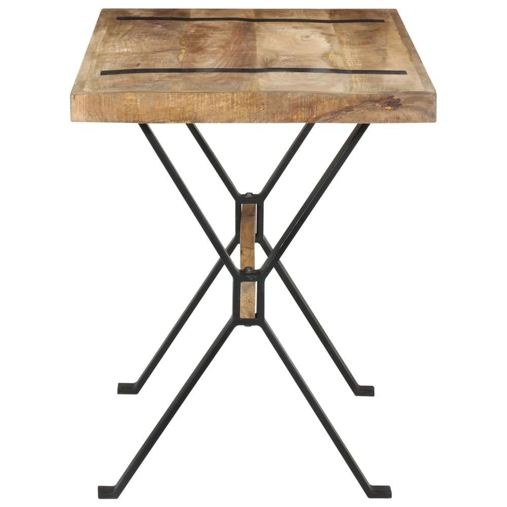 vidaXL Dining Table 120x60x76 cm vidaXL Rough Mango Wood - Uncategorized Dining Table