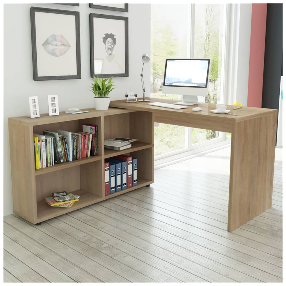 vidaXL Dining Table 140x80x75 cm vidaXL Oak - Uncategorized Dining Table