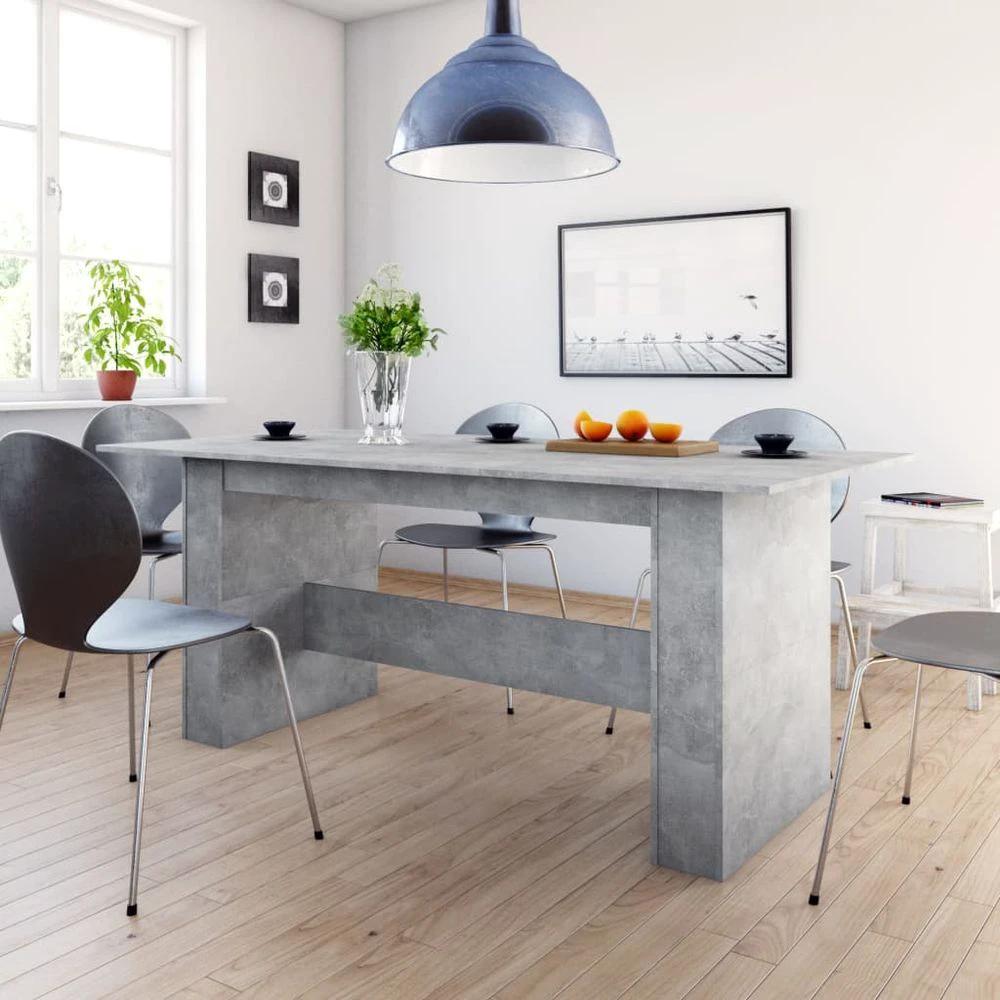 Dining Table Smoked Oak vidaXL 180x90x76 cm Engineered Wood by vidaXL