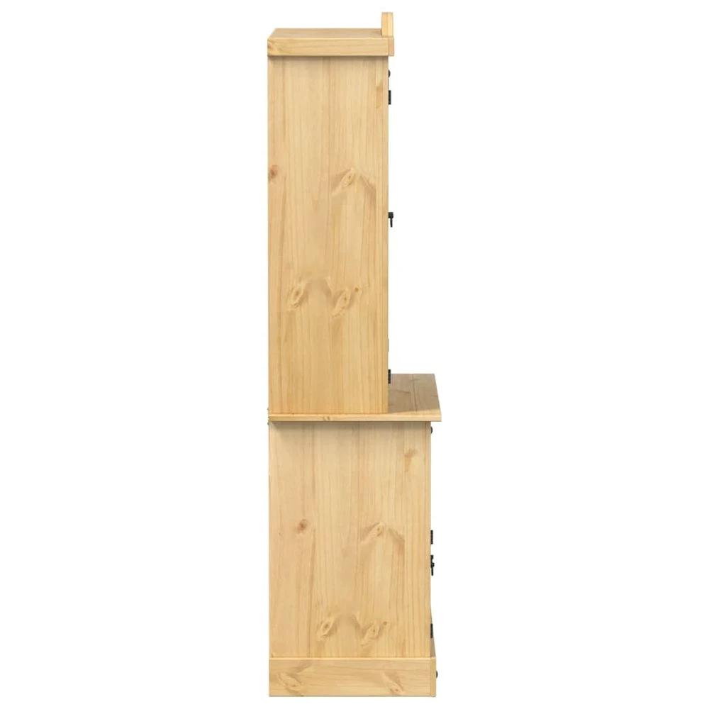 vidaXL Glass Display Cabinet Corona vidaXL 100x48.5x179 cm Solid Wood Pine - Uncategorized Display Cabinet
