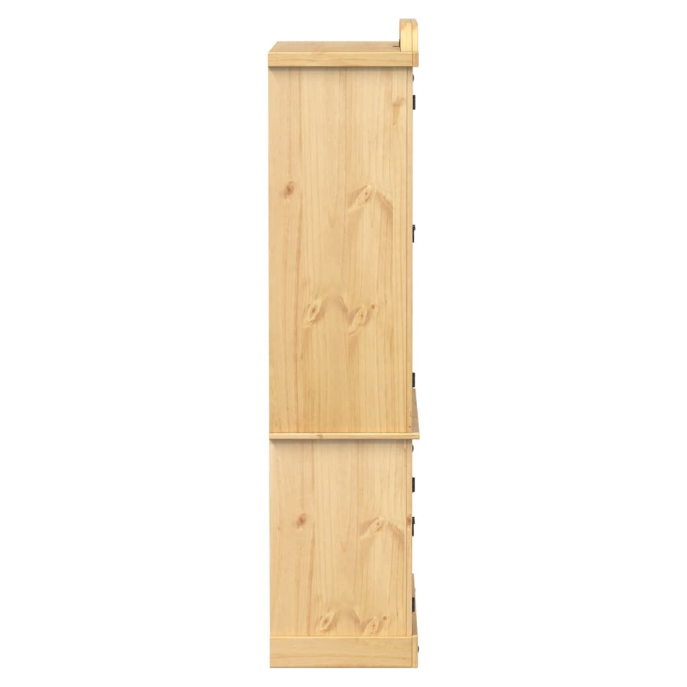 vidaXL Glass Display Cabinet Corona vidaXL 103.5x42x180 cm Solid Wood Pine - Uncategorized Display Cabinet