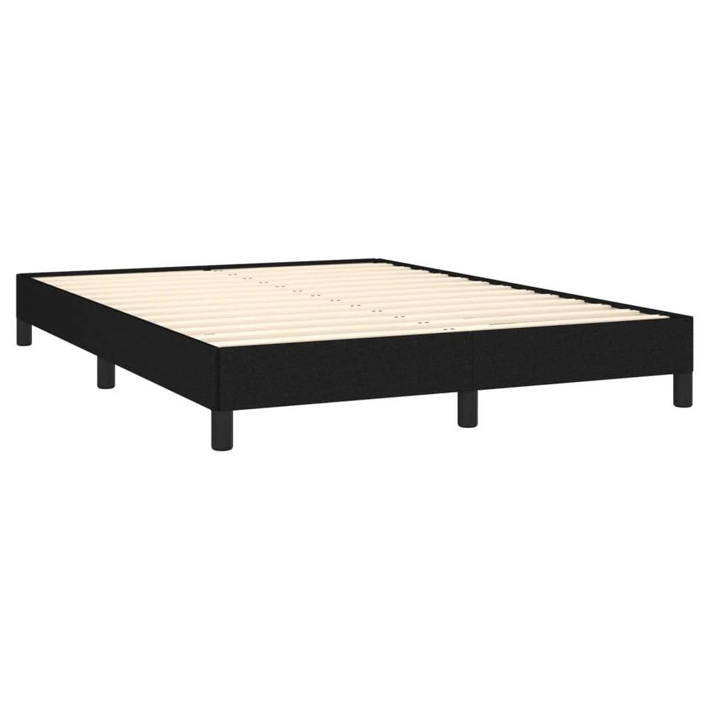 vidaXL Bed Frame Black 135x190 cm vidaXL Double Fabric - Uncategorized Double Bed