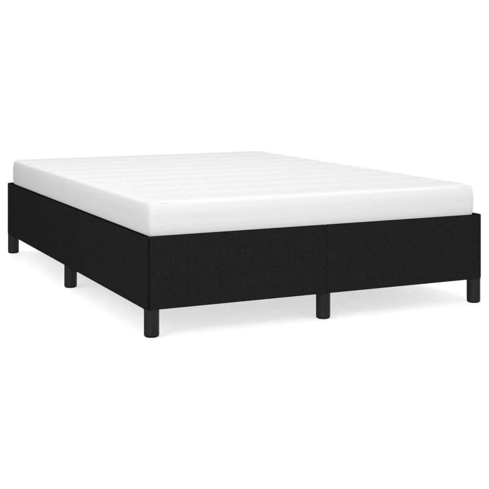 Bed Frame Black 135x190 cm vidaXL Double Fabric by vidaXL