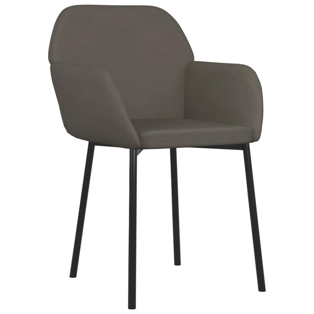 vidaXL Dining Chairs 2 pcs vidaXL Dark Grey Velvet - Uncategorized Fabric Dining Chairs