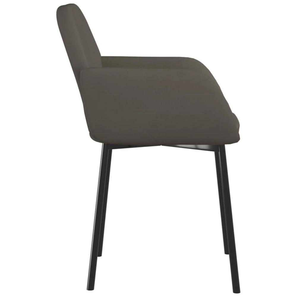 vidaXL Dining Chairs 2 pcs vidaXL Dark Grey Velvet - Uncategorized Fabric Dining Chairs