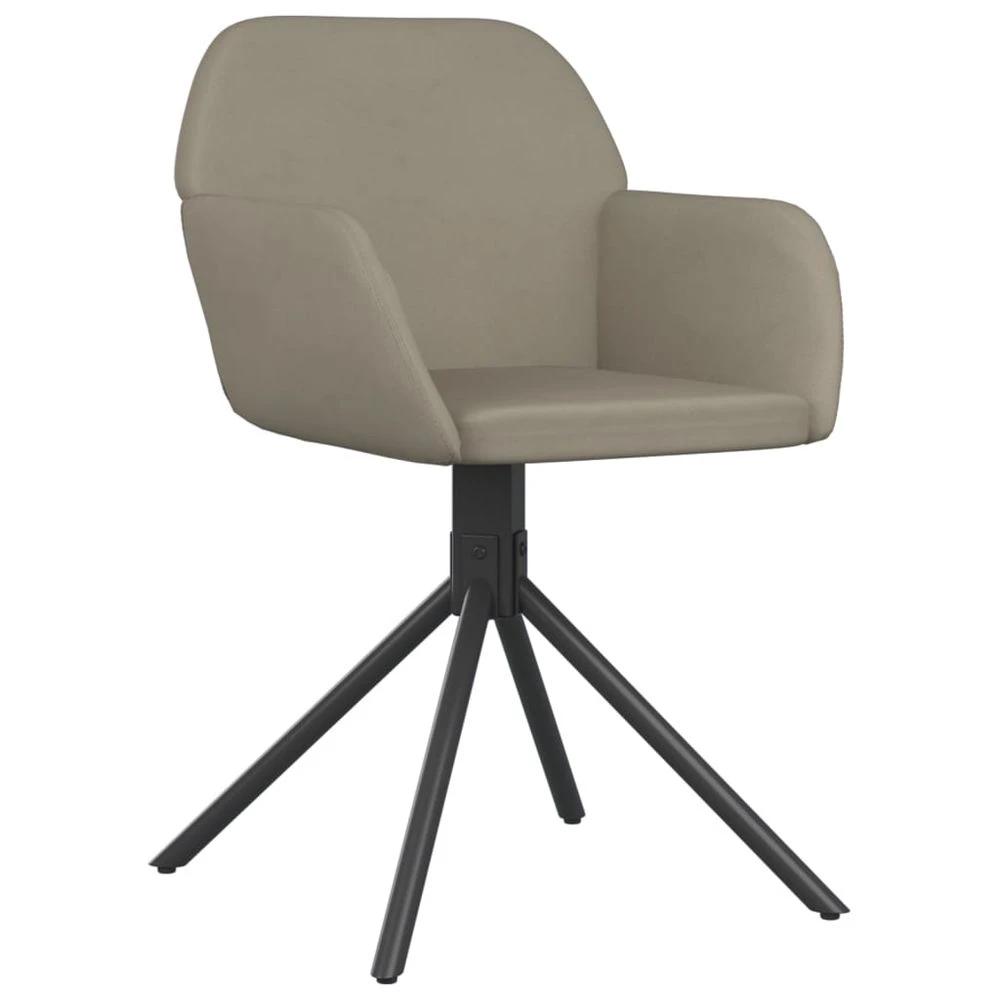 vidaXL Swivel Dining Chairs 2 pcs vidaXL Light Grey Velvet - Uncategorized Fabric Dining Chairs