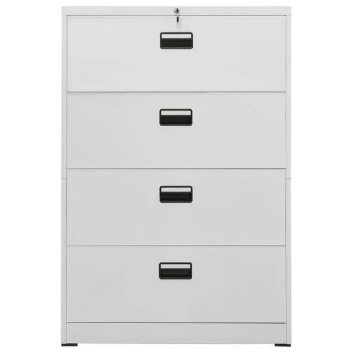 vidaXL Filing Cabinet White 90x46x72.5 cm Steel by vidaXL