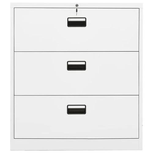 vidaXL Filing Cabinet White 90x46x72.5 cm Steel - Filing Cabinet