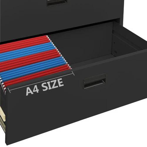 vidaXL Filing Cabinet White 90x46x72.5 cm Steel - Filing Cabinet