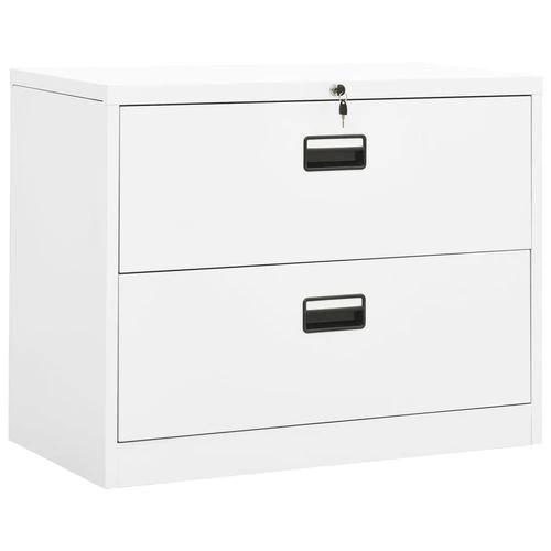 vidaXL Filing Cabinet White 90x46x72.5 cm Steel - Filing Cabinet