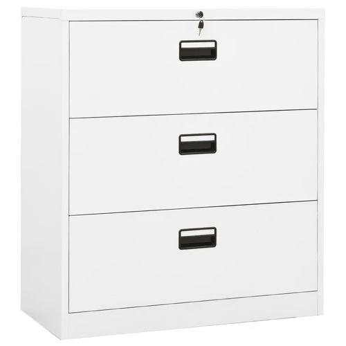vidaXL Filing Cabinet White 90x46x72.5 cm Steel by vidaXL