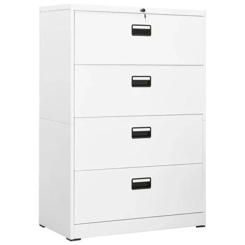vidaXL Filing Cabinet White 90x46x72.5 cm Steel by vidaXL