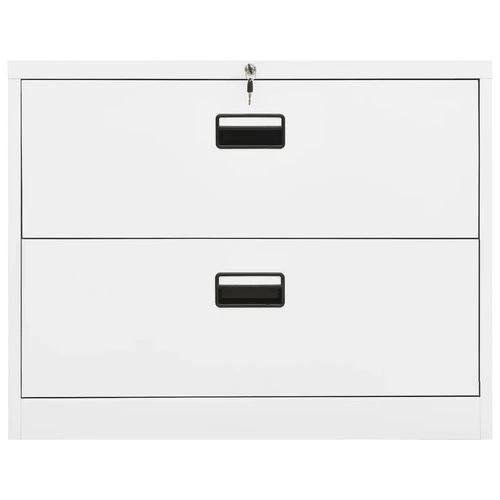 vidaXL Filing Cabinet White 90x46x72.5 cm Steel by vidaXL