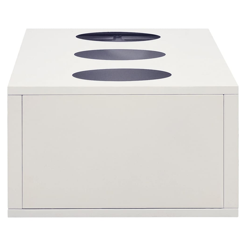 vidaXL vidaXL Office Cabinet with Sliding Door White 90x40x90 cm Steel - Uncategorized Filing Cabinet