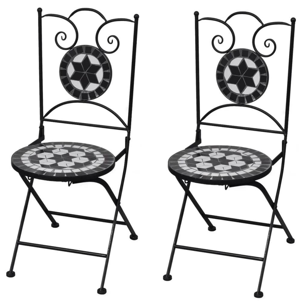 Folding Bistro Chairs 2 pcs vidaXL Ceramic Terracotta by vidaXL