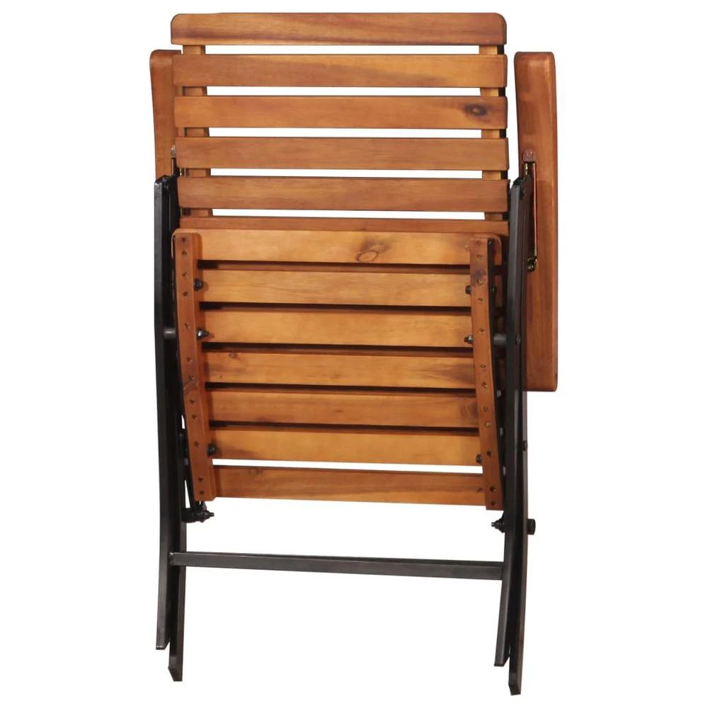 vidaXL 2 pcs vidaXL Reclining Garden Chairs Solid Acacia Wood - Uncategorized Folding Chairs