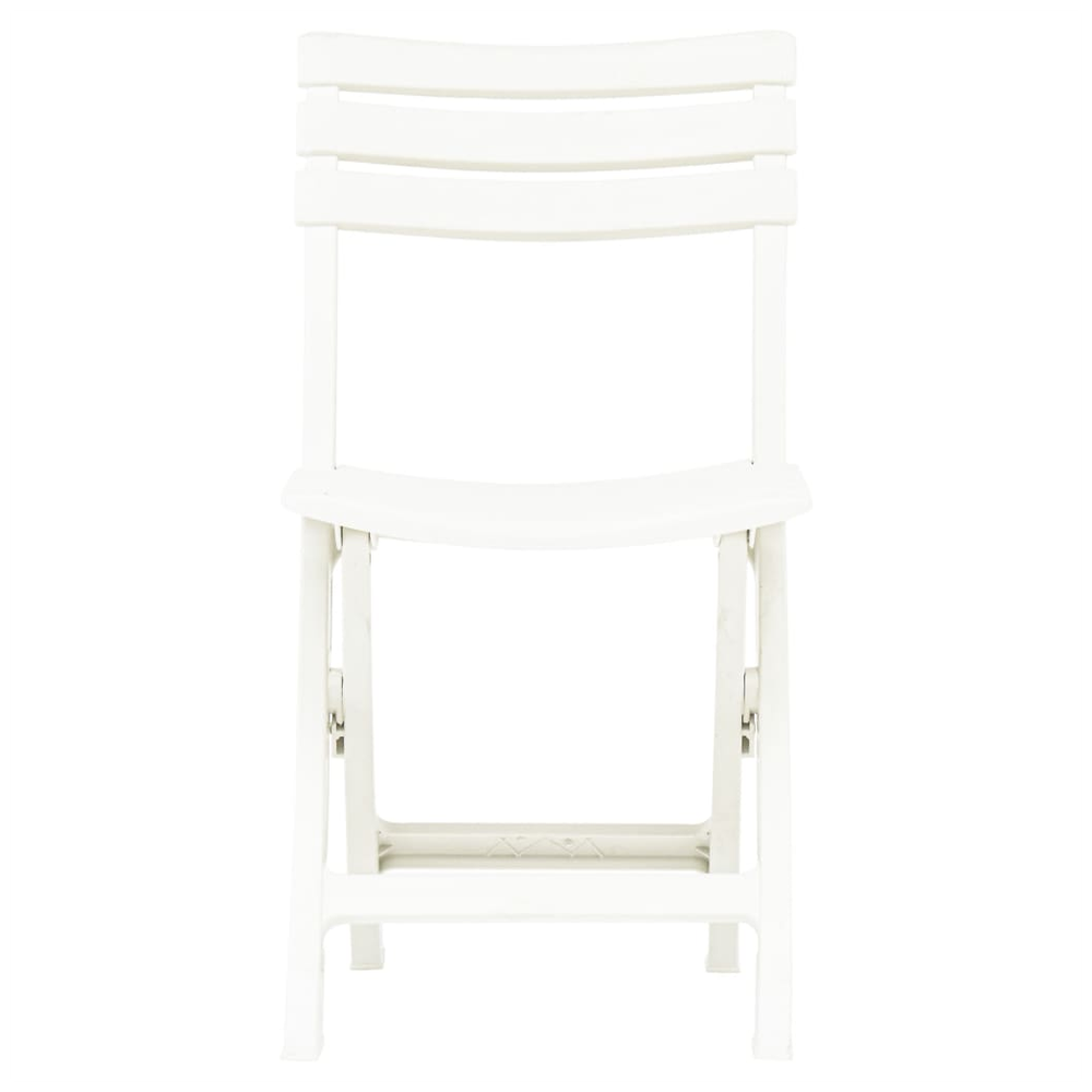 Folding Garden Chairs 2 pcs vidaXL Plastic White by vidaXL