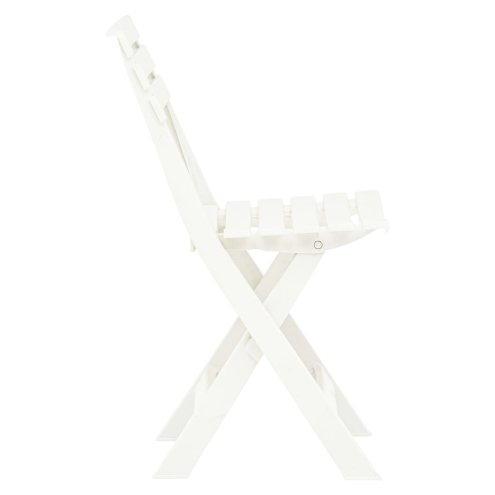 Folding Garden Chairs 2 pcs vidaXL Plastic White by vidaXL