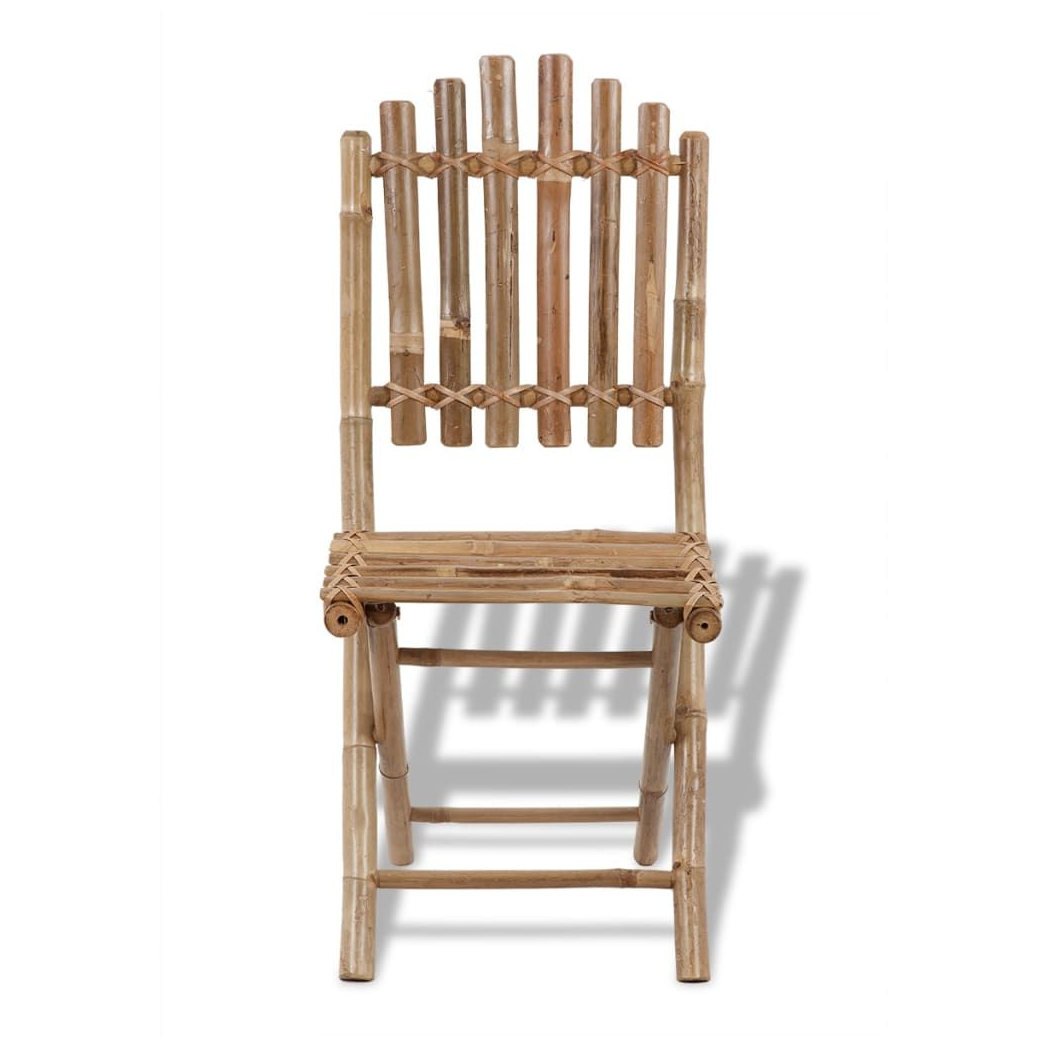 Foldable Outdoor Chairs vidaXL Bamboo 4 pcs by vidaXL