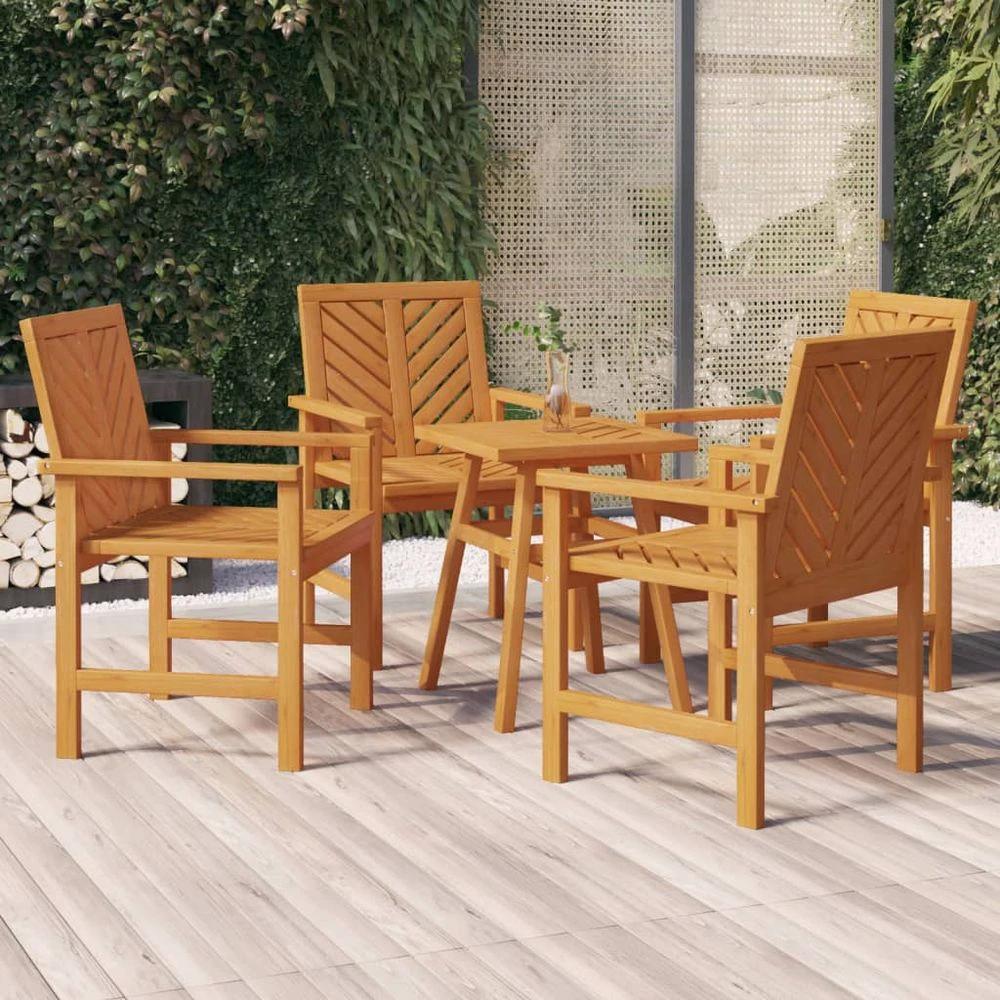 Garden Dining Chairs 2 pcs vidaXL Solid Wood Acacia by vidaXL