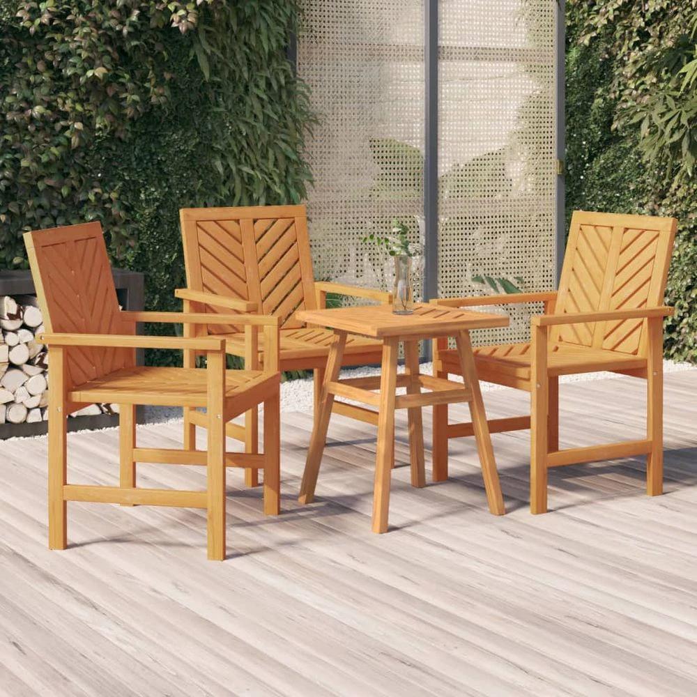 Garden Dining Chairs 2 pcs vidaXL Solid Wood Acacia by vidaXL