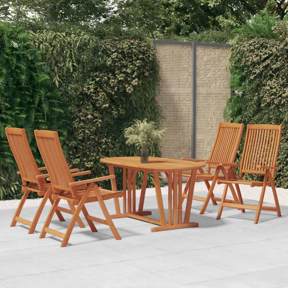 Folding Garden Chairs 2 pcs vidaXL Solid Wood Eucalyptus by vidaXL